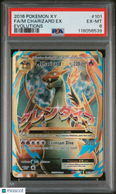 2016 Pokemon Xy Evolutions M Charizard EX #101 Full Art Evolutions PSA 6